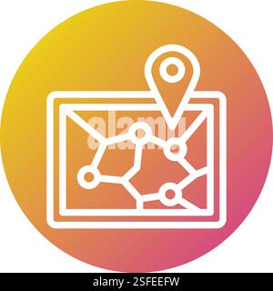 Eisenbahnkarte Vektor-Symbol Design-Illustration Stock Vektor