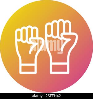 Protest Vektor Symbol Design Illustration Stock Vektor