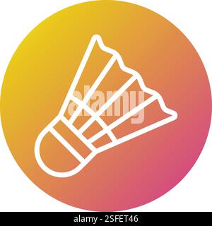 Shuttlecock Vektor-Symbol Konstruktionsabbildung Stock Vektor