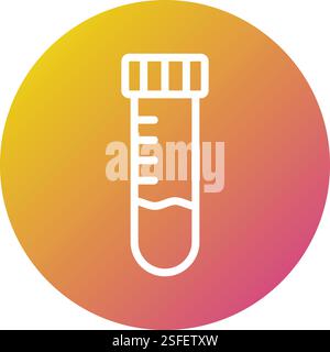 Konstruktionsabbildung des Vektorsymbols für das Teströhrchen Stock Vektor