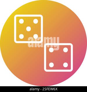 Dices Vector Icon Design Illustration Stock Vektor