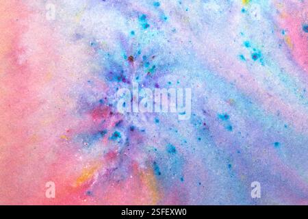 Lebendige, fließende Aquarelle Farbe Swirls Hintergrund Abstract Stockfoto
