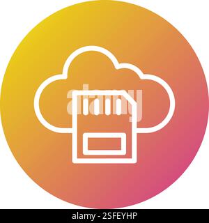 SD-Karte Vektorsymbol Design-Illustration Stock Vektor