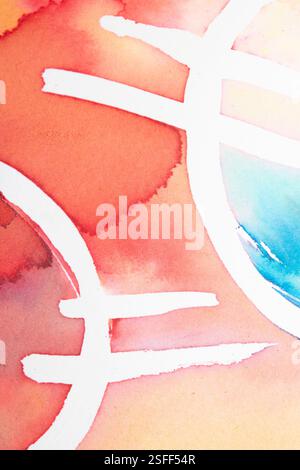 Lebendige, fließende Aquarelle Farbe Swirls Hintergrund Abstract Stockfoto