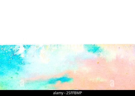 Lebendige, fließende Aquarelle Farbe Swirls Hintergrund Abstract Stockfoto