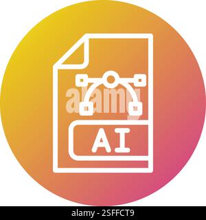 AI-Datei Vektorsymbol Design-Illustration Stock Vektor