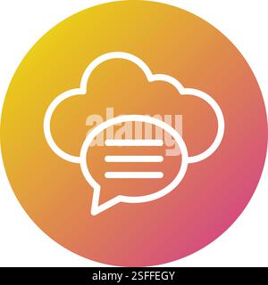 Chat Bubble Vektor Symbol Design Illustration Stock Vektor