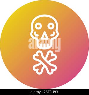Skull Vector Symbol Design Illustration Stock Vektor