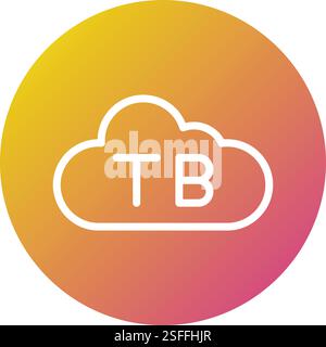TB Cloud Vector Symbol Design Illustration Stock Vektor