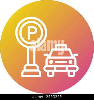 Parken Vektor Symbol Design Illustration Stock Vektor