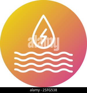 Wasserenergie Vektor-Symbol Design-Illustration Stock Vektor