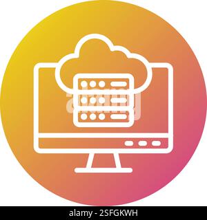 Wolkendaten Vektorsymbol Konstruktionsabbildung Stock Vektor