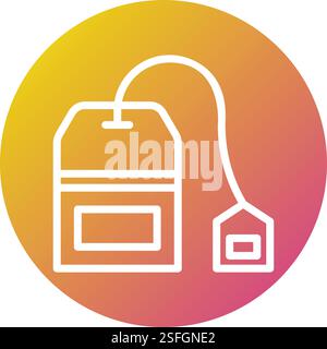 Teebeutel Vektor Icon Design Illustration Stock Vektor
