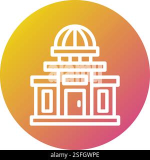 Regierungsgebäude Vektor Icon Design Illustration Stock Vektor