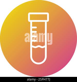 Konstruktionsabbildung des Vektorsymbols für das Teströhrchen Stock Vektor