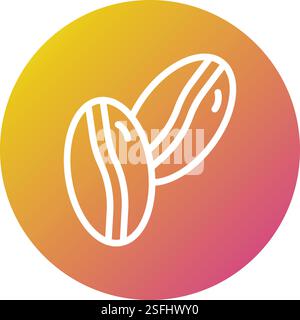 Coffee Beans Vector Symbol Design Illustration Stock Vektor