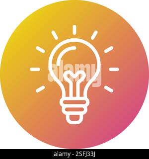 Glühlampe Vektor-Symbol Design-Illustration Stock Vektor