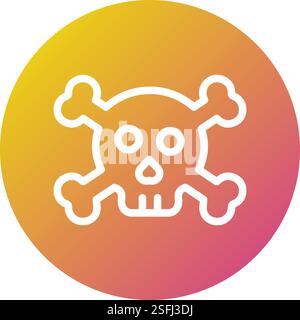 Skull Vector Symbol Design Illustration Stock Vektor