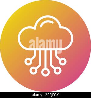 Cloud Hosting Vektor-Symbol Design-Illustration Stock Vektor