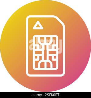 Design-Illustration des Vektorsymbols der SIM-Karte Stock Vektor