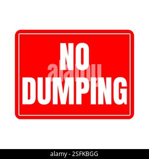 Symbol für kein Dumping-Zeichen Stockfoto