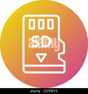 Speicherkarte Vektorsymbol Design-Illustration Stock Vektor