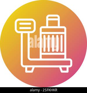 Gepäckscan Vektor-Symbol Design-Illustration Stock Vektor