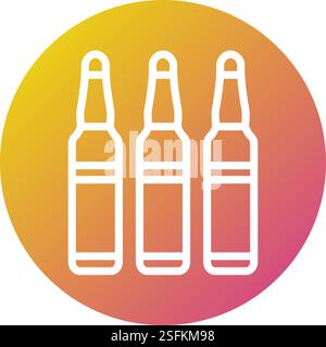 Ampulle Vektor Symbol Design Illustration Stock Vektor