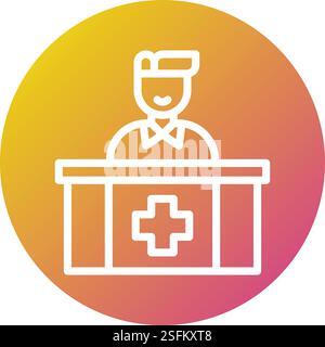 Design-Illustration Des Vektor-Symbols Für Empfang Stock Vektor