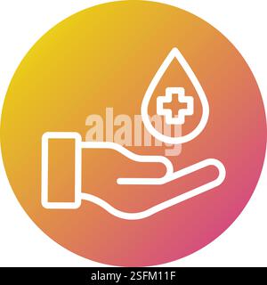 Blutspende Vektor-Symbol-Design-Illustration Stock Vektor