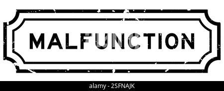 Grunge schwarzes Störungswort Gummidichtung Stempel auf weißem Hintergrund Stock Vektor