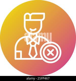 Illustration Des Vektorsymbols Ablehnen Stock Vektor