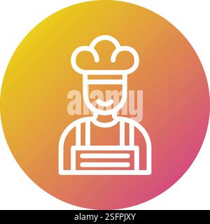 Männlicher Chef Vektor-Symbol Design Illustration Stock Vektor