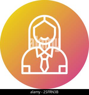 Geschäftsfrau Vektor Icon Design Illustration Stock Vektor