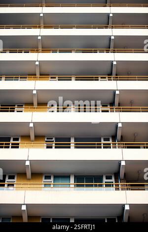 Detail des Äußeren eines Hochhauses Stockfoto