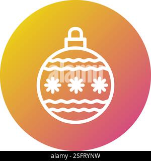 Weihnachtskugel Vektor-Symbol Design Illustration Stock Vektor