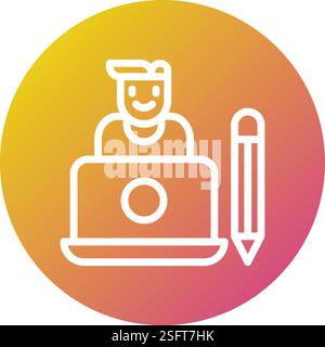 Grafikdesigner Vektorsymbol Illustration entwerfen Stock Vektor