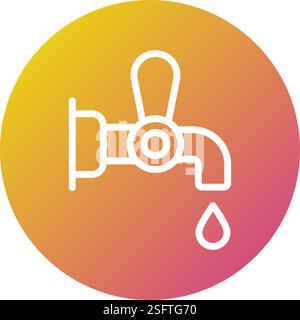 Wasserhahn Vektor Symbol Design Illustration Stock Vektor