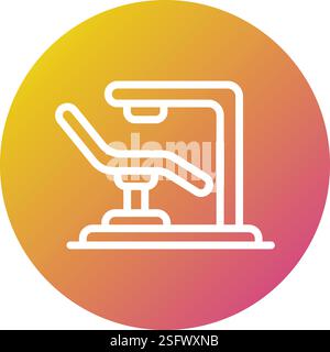 Zahnarztstuhl Vektor Icon Design Illustration Stock Vektor