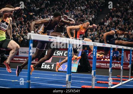 Paris, Frankreich. Februar 2025. Der französische Athlet Pascal Martinot Lagarde tritt am 9. Februar 2025 während des Treffens von Paris Indoor 2025 in der Accor Arena in Paris, Frankreich, an. Foto: Firas Abdullah/ABACAPRESS. COM Credit: Abaca Press/Alamy Live News Stockfoto