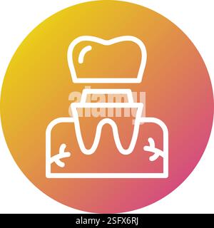 Dental Crown Vector Icon Design Illustration Stock Vektor