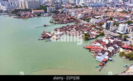 Ong Jetty, Chew Jetty und Lee Jetty, Clan Jetties von George Town, Penange, Malaysia Stockfoto