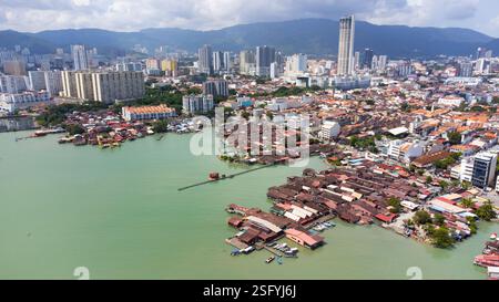 Chew Jetty und Lee Jetty, Clan Jetties von George Town, Penange, Malaysia Stockfoto