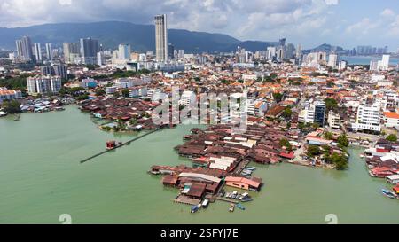 Chew Jetty und Lee Jetty, Clan Jetties von George Town, Penange, Malaysia Stockfoto