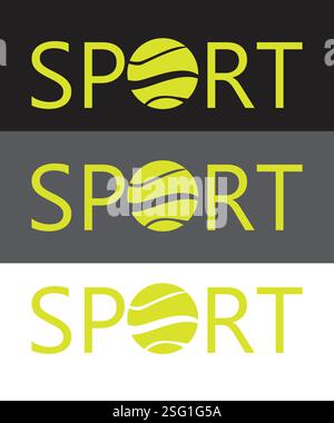 Sport Ball Logo, Set mit Tennis Ball Logo Stock Vektor