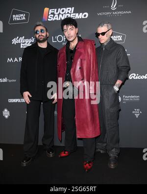 Sanremo, Italien. Februar 2025. Sanremo, 75. Italienisches Songfestival - Auftritte auf der Radio Italia Party - The Colors Credit: Unabhängige Fotoagentur/Alamy Live News Stockfoto