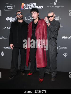 Sanremo, Italien. Februar 2025. Sanremo, 75. Italienisches Songfestival - Auftritte auf der Radio Italia Party - The Colors Credit: Unabhängige Fotoagentur/Alamy Live News Stockfoto