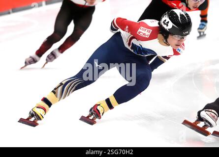 Kosei HAYASHI (JPN) im 1500-m-Viertelfinale der Frauen während der ISU Shorttrack World Tour 5 - Odido Cup am 7. Februar. 2025 im IJssportcentrum Tilburg, Niederlande Foto: SCS/Soenar Chamid/AFLO (HOLLAND OUT) Stockfoto