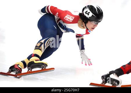 Kosei HAYASHI (JPN) im 1500-m-Viertelfinale der Frauen während der ISU Shorttrack World Tour 5 - Odido Cup am 7. Februar. 2025 im IJssportcentrum Tilburg, Niederlande Foto: SCS/Soenar Chamid/AFLO (HOLLAND OUT) Stockfoto