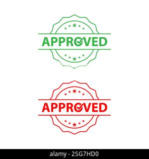 Genehmigter Stempel. Genehmigter runder Grunge SignApproved Stempel. Genehmigtes Rundes Grunge-Schild Stock Vektor